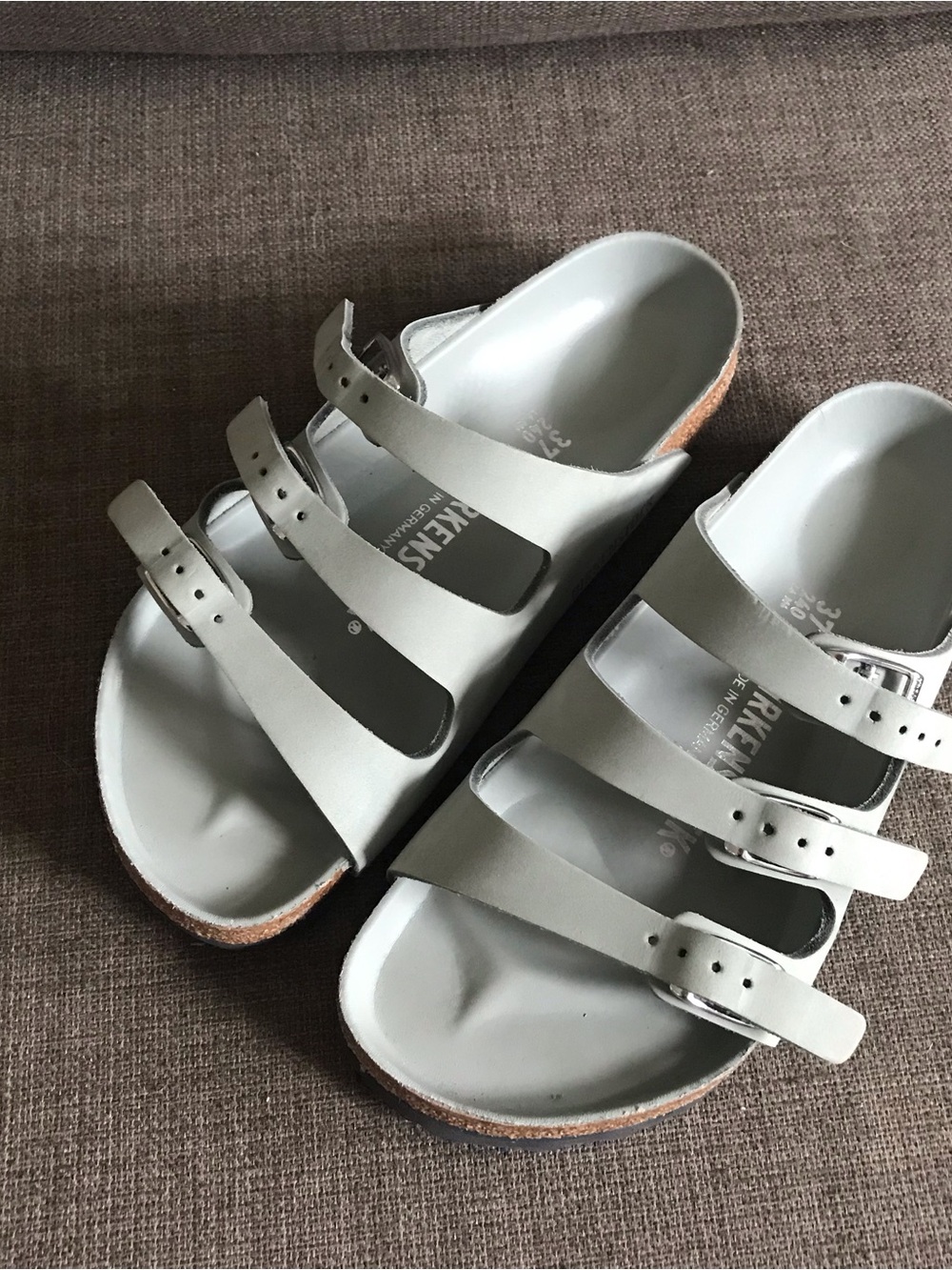Birkenstock 37 Florida Fresh Sandals in Pure Sage EUC - Picture 3 of 5